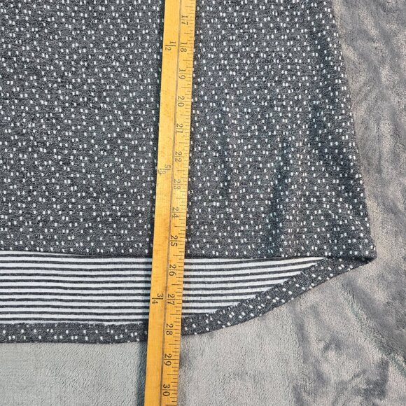 Rose + Olive Top Womens 1X Gray Polka Dot Mixed Print Casual Relaxed Fit Modern - Picture 8 of 10